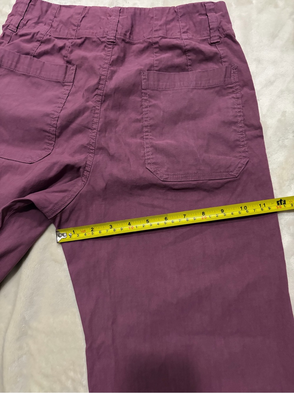Anthropologie Maeve Colette Plum Linen Blend Wide Leg Crop Pants 30P Petite - Picture 9 of 12